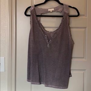 Purple distressed Tank Top